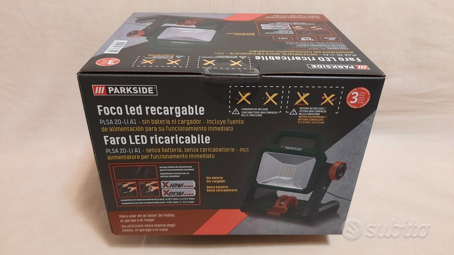 FARO LED Ricaric X20V+12V+Presa elettrica PARKSIDE - Giardino e Fai da te  In vendita a Perugia