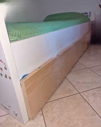 Letto singolo Ikea con cassetti