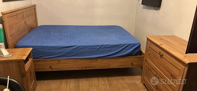 Letto alla francese ,materasso nuovo,casset