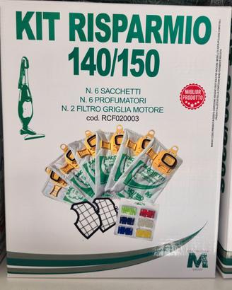 KIT 6 SACCHETTI MICROFIBRA X FOLLETTO VK140 VK150