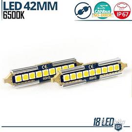 Lampadine LED SILURO 42 mm C5W 9 LED 6500K Canbus
