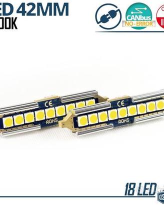 Lampadine LED SILURO 42 mm C5W 9 LED 6500K Canbus