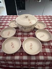 Servizio Fagiolata  vintage in ceramica