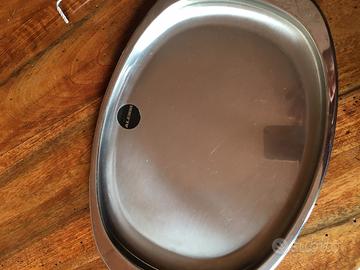 Vassoio ovale Alfra Alessi acciaio inox