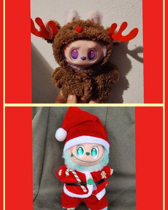 2 Vestiti per Labubu Babbo Natale + renna
