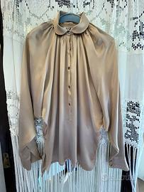 Camicia raso/viscosa, taglia 42, elegante