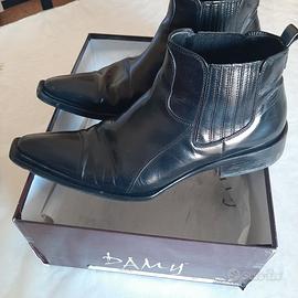 Scarpe polacchine stivaletto tg 40 vera pelle damy