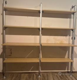 Libreria componibile in laminato effetto legno con