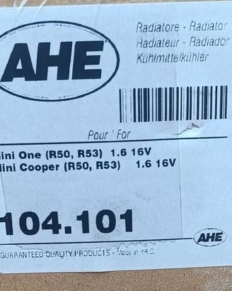 Radiatore Aqua Mini Cooper AHE 104.101