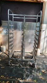 carrello porta teglie doppio