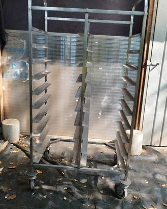 carrello porta teglie doppio