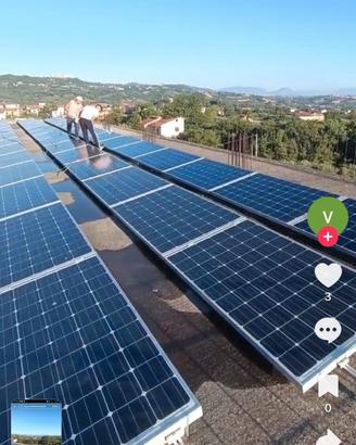 Lavori pulizia pannelli solari  fotovoltaici
