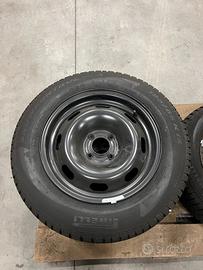 4 ruote con cerchi ferro Peugeot/Citroen/Opel