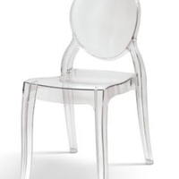 Stoccaggio sedia design trasparente