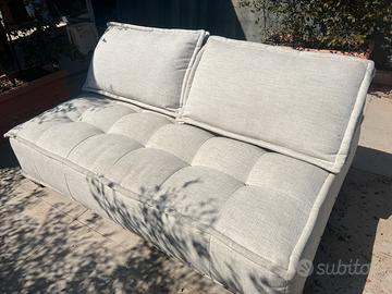 Divano chaise longue componibile beige sabbia
