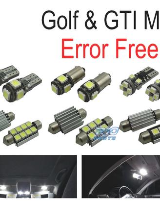 KIT 15 LAMPADE LED INTERNE PER VOLKSWAGEN VW GOLF 