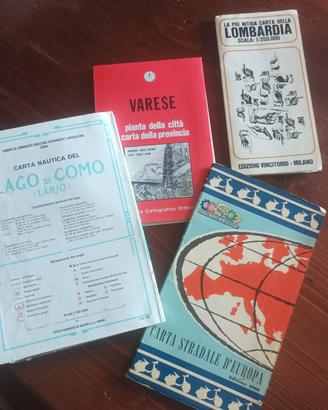 4 mappe cartacee vintage