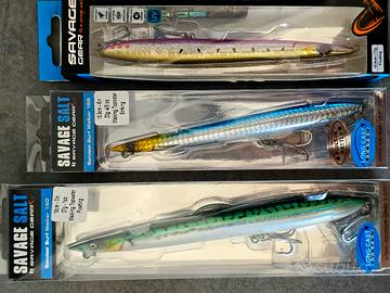 Set 3 Topwater Needle Savage - pesca spinning 
