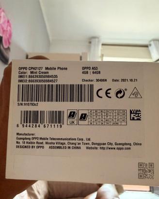 Cellulare OPPO A 53 usato ma tenuto bene