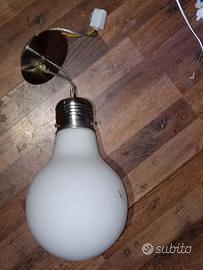 Lampada a sospensione vetro e metallo  33 cm