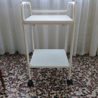 Mobiletto bianco  multiuso con rotelle e altro 
