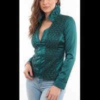 Elegante Camicia Verde Smeraldo 
