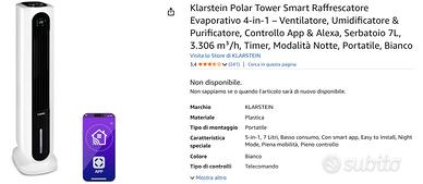 Raffrescatore Klarstein Polar Tower Smart