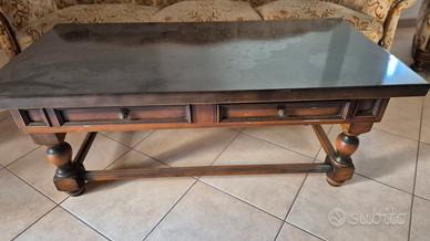 Tavolino da salotto vintage in legno massello