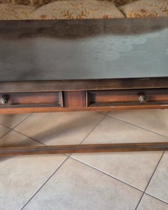 Tavolino da salotto vintage in legno massello
