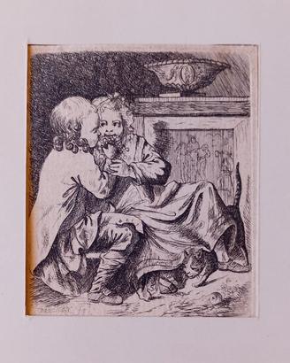 Acquaforte Antica Deuchar (1743-1808) "Bambini"