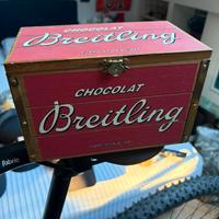 Scatola box in legno breitling suisse rara