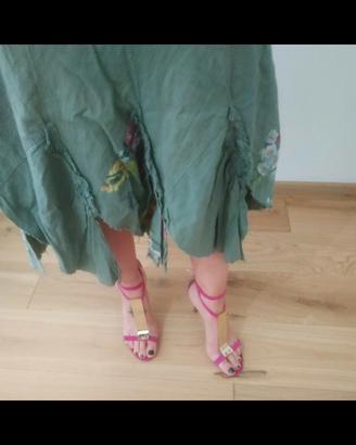 👡 Sandali donna rosa e dettagli oro