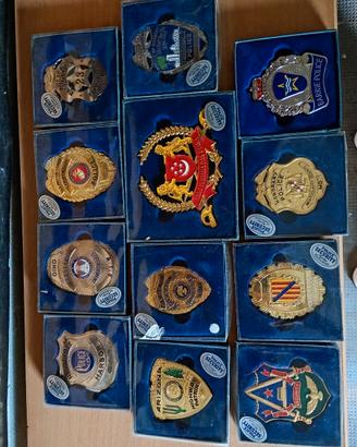 Distintivi polizia americana collezione 12 pezzi