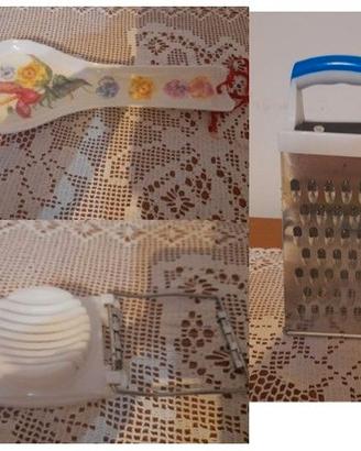 Kit Cucina Multiuso 7 pezzi Acciaio Inox e Plastic