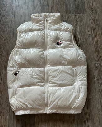 Moncler smanicato piumino bianco lucido taglia L