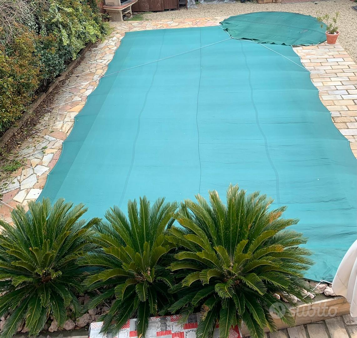 Telone in PVC 440 g/m², extra impermeabile, con occhielli rinforzati per mobili, multiuso, colore: verde (2 x 3 m