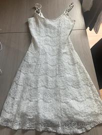 🤍 Vestito Bianco in Pizzo "Clockhouse" (Taglia S)