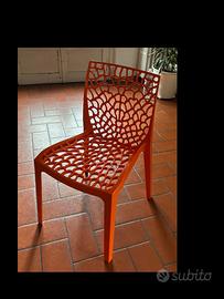 6 sedie design moderne traforate colorate – stile