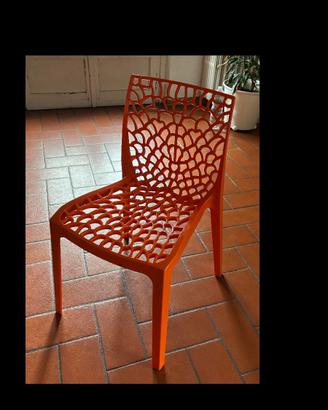 6 sedie design moderne traforate colorate – stile