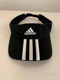 Visiera Adidas nera tennis golf vintage