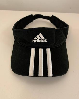 Visiera Adidas nera tennis golf vintage