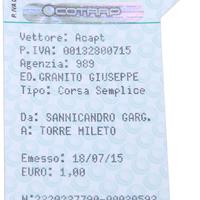 Biglietto Acapt S. Nicandro Garganico-Torre Mileto