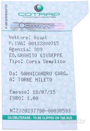 Biglietto Acapt S. Nicandro Garganico-Torre Mileto