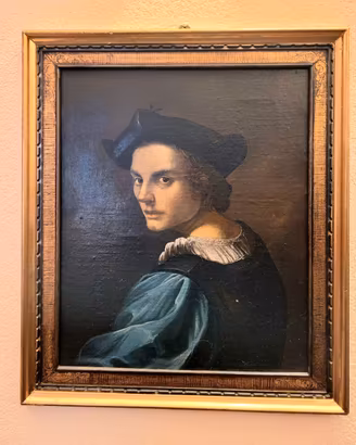 Antiquariato ritratto olio su tela fine 1800