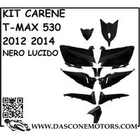 KIT CARENE YAMAHA TMAX 530 NERO LUCIDO 11 PEZZI DA