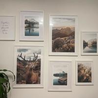 Composizione 7 quadri da parete stile nordico