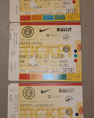 Biglietti Inter campionato di calcio 2001/02
