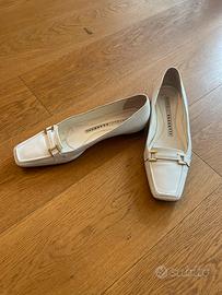 Ballerine pelle bianca  Fratelli Rossetti