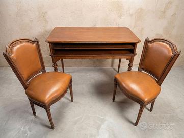 Scrittoio Vintage Stile Luigi XVI + Sedie abbinate
