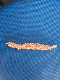Bracciale con pietre naturali di quarzo rosa